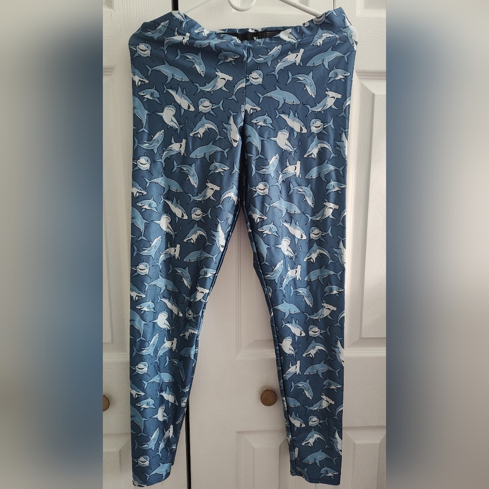 Blackmilk Ocean Blue Shark Leggings
